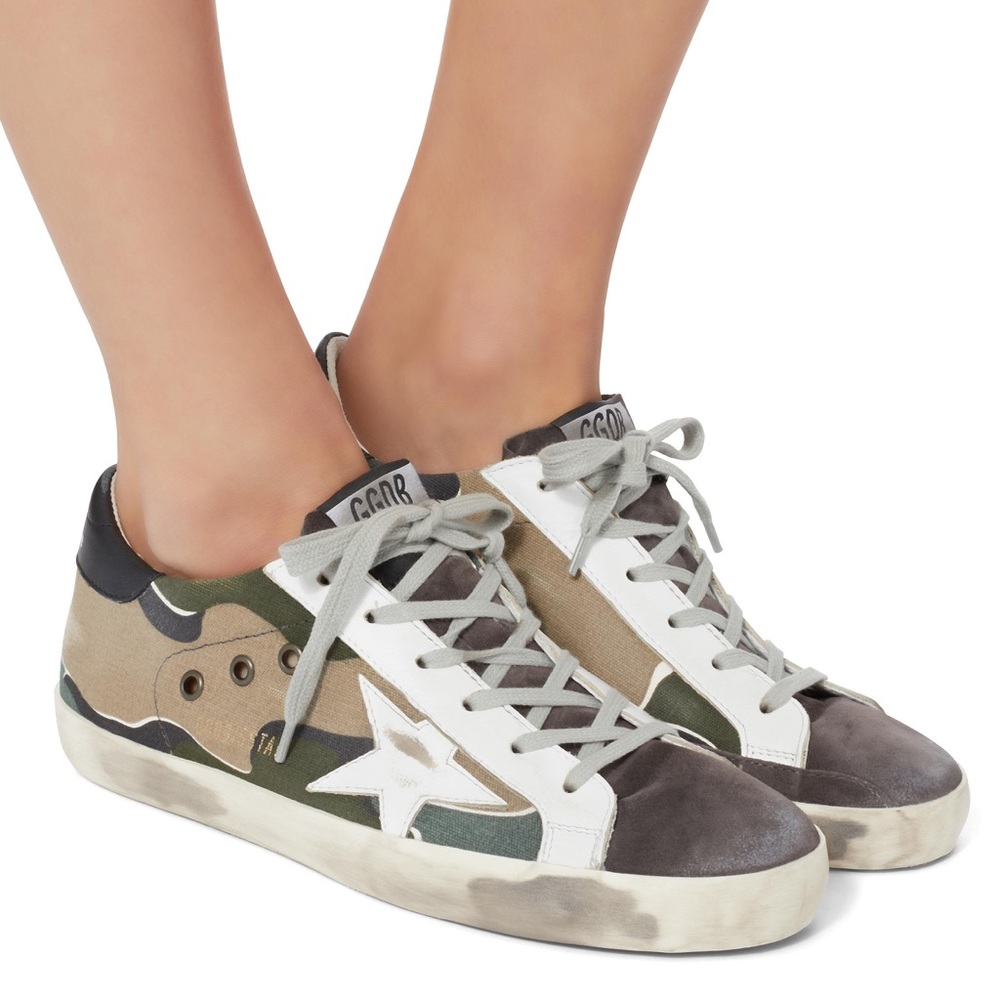 Camo golden goose